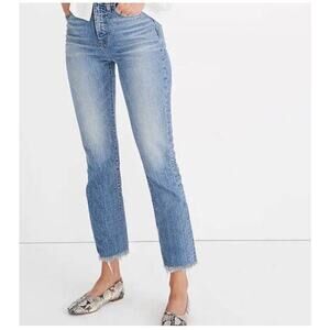 Madewell Jeans Womens Size 27 The Perfect Vintage Ainsworth Wash Fringe Raw Hem